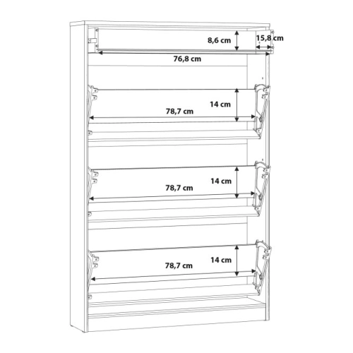 Szafka na buty z szufladą Dąb Artisan
